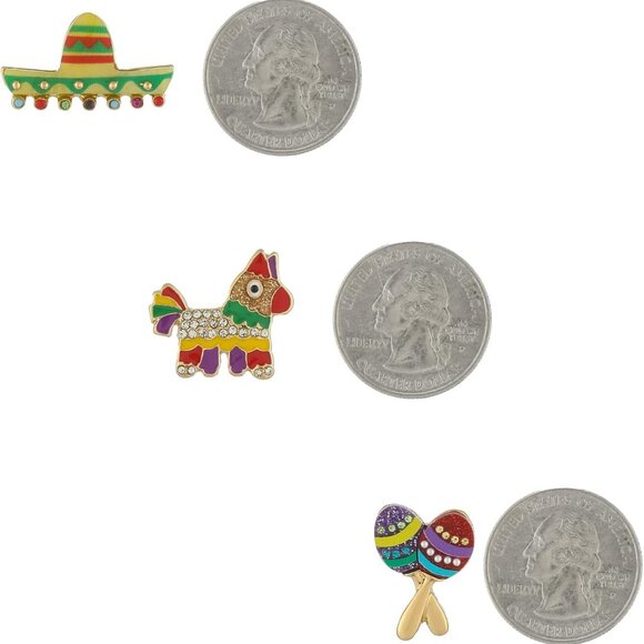 3 Pairs Cinco De Mayo Earrings for Women | Mexican Fiesta Earrings | Margarita T - Picture 7 of 7